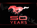 Mustang 50 Years 2 LED Sign - Red - TheLedHeroes