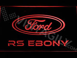 Ford RS Ebony LED Neon Sign USB - Red - TheLedHeroes
