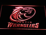 Austin Wranglers LED Neon Sign USB - Red - TheLedHeroes