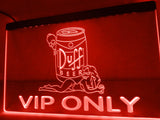 Duff VIP Only (2) LED Neon Sign USB - Red - TheLedHeroes