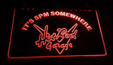 Hot Rod Garage It's 5pm Somewhere LED Neon Sign USB - Red - TheLedHeroes