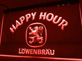 Lowenbrau Happy Hour LED Neon Sign Electrical - Red - TheLedHeroes