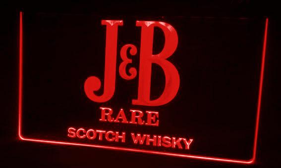 J&B Rare Scotch Whisky LED Neon Sign USB - Red - TheLedHeroes