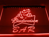 FREE Budweiser Frog Bar LED Sign - Red - TheLedHeroes