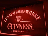 Guinness It's 5 pm Somewhere LED Neon Sign USB - Red - TheLedHeroes