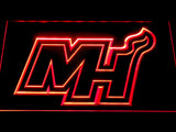 Miami Heat 2 LED Neon Sign Electrical - Red - TheLedHeroes