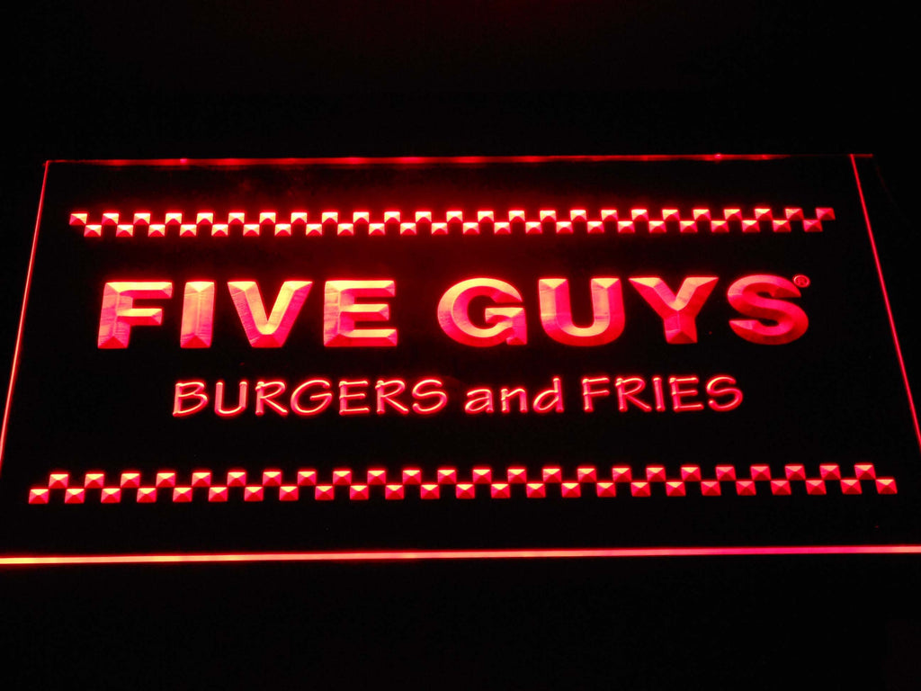 Five Guys LED Neon Sign Electrical - Red - TheLedHeroes