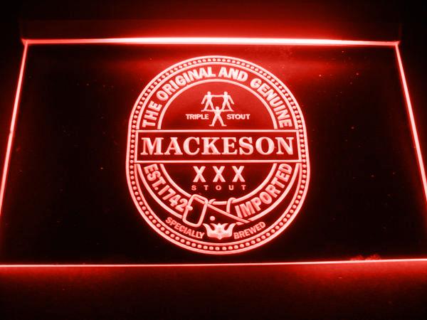 Mackeson Stout LED Neon Sign USB - Red - TheLedHeroes