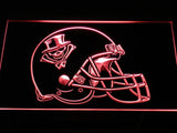 New Orleans VooDoo Helmet LED Neon Sign USB - Red - TheLedHeroes