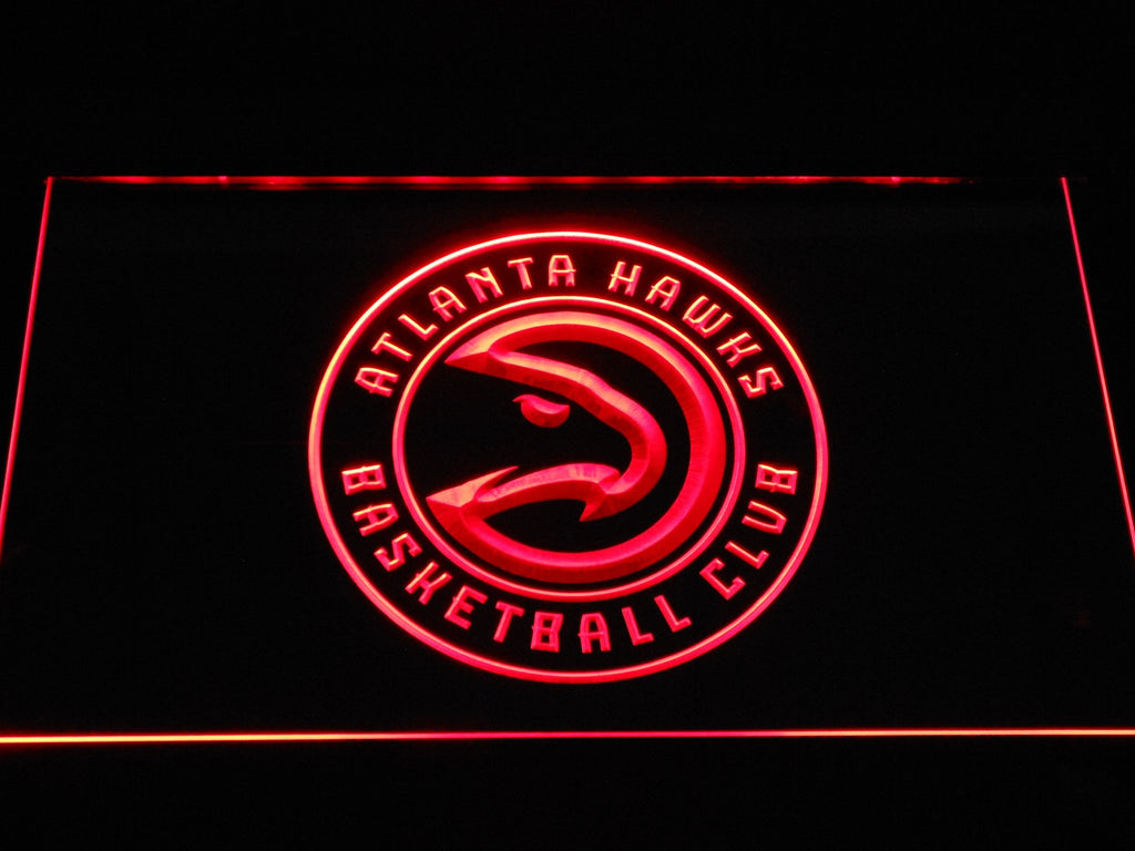 Atlanta Hawks 2 LED Neon Sign Electrical - Red - TheLedHeroes