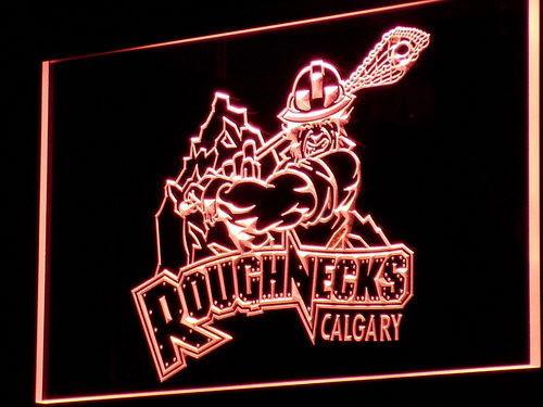 Calgary Roughnecks LED Neon Sign Electrical - Red - TheLedHeroes