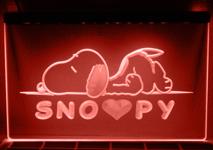 FREE Snoopy Peanuts LED Sign - Red - TheLedHeroes