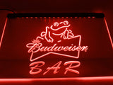 Budweiser Frog Bar LED Neon Sign USB - Red - TheLedHeroes