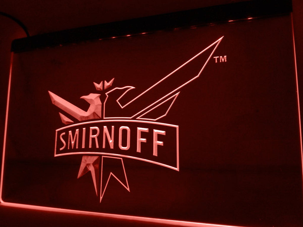 Smirnoff Vodka Wine Beer Bar LED Neon Sign Electrical - Red - TheLedHeroes