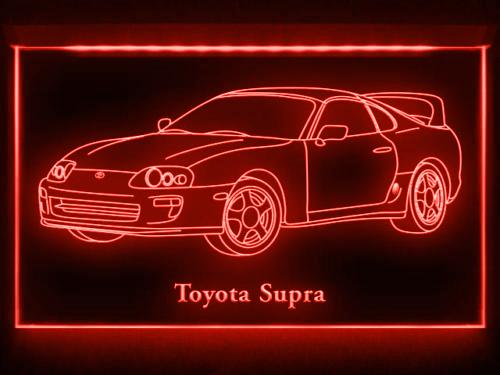 Toyota Supra (2) LED Neon Sign Electrical - Red - TheLedHeroes