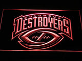 Columbus Destroyers  LED Neon Sign Electrical - Red - TheLedHeroes