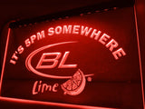 Bud Light Lime It's 5pm Somewhere LED Neon Sign Electrical - Red - TheLedHeroes