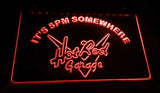 Hot Rod Garage It's 5pm Somewhere LED Neon Sign Electrical - Red - TheLedHeroes
