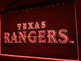Texas Rangers (4) LED Neon Sign USB - Red - TheLedHeroes
