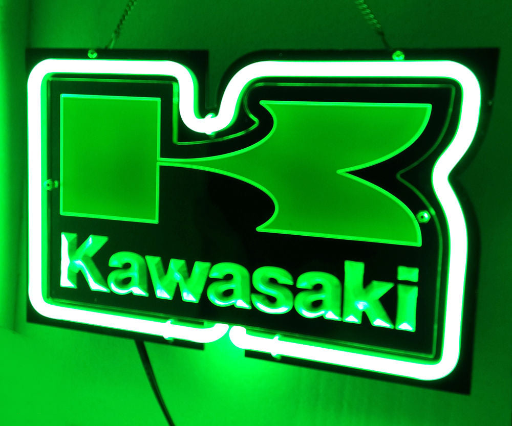 Kawasaki Neon Light Sign 11"x7" | The perfect gift for your room or cave