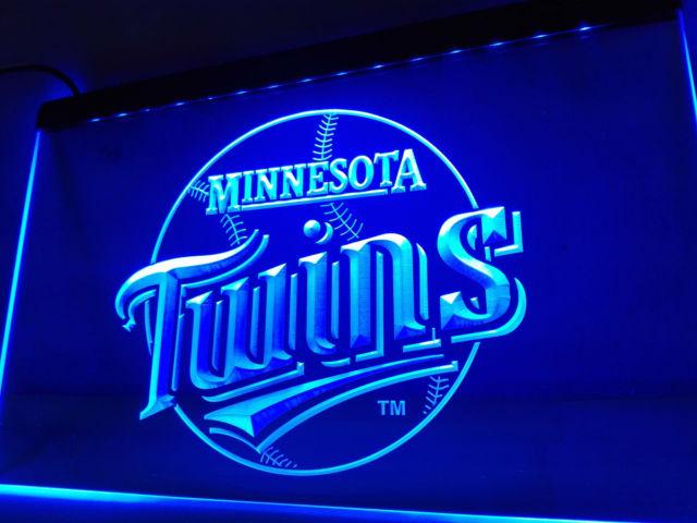 Minnesota Twins LED Neon Sign Electrical - Blue - TheLedHeroes