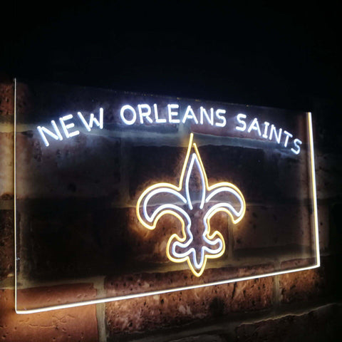 New Orleans Saints Dual Color Led Sign - Normal Size (12x8.5in) - TheLedHeroes