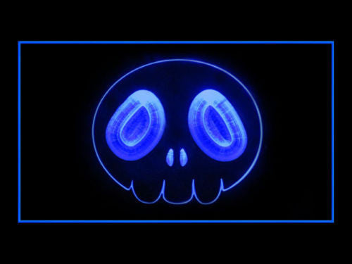 the World God Only Knows Skull LED Sign - Blue - TheLedHeroes