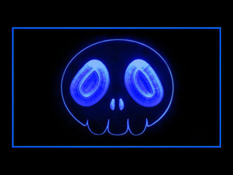 the World God Only Knows Skull LED Sign - Blue - TheLedHeroes