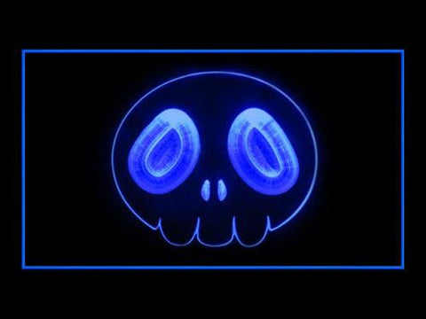 the World God Only Knows Skull LED Neon Sign USB - Blue - TheLedHeroes