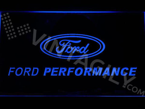 Ford Performance LED Neon Sign USB - Blue - TheLedHeroes