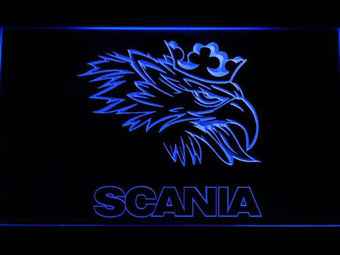 Scania 2 LED Neon Sign Electrical - Blue - TheLedHeroes