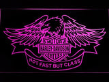 Harley Davidson Not Fast But Class LED Neon Sign Electrical - Purple - TheLedHeroes