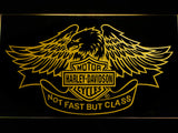 Harley Davidson Not Fast But Class LED Sign - Yellow - TheLedHeroes