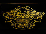 Harley Davidson Not Fast But Class LED Neon Sign Electrical - Yellow - TheLedHeroes