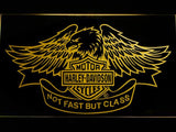 Harley Davidson Not Fast But Class LED Neon Sign USB - Yellow - TheLedHeroes