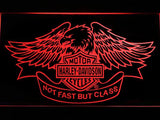 Harley Davidson Not Fast But Class LED Neon Sign USB - Red - TheLedHeroes