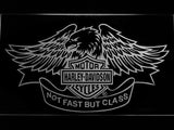 Harley Davidson Not Fast But Class LED Neon Sign USB - White - TheLedHeroes