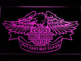 Harley Davidson Not Fast But Class LED Neon Sign USB - Purple - TheLedHeroes