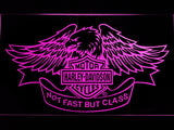 Harley Davidson Not Fast But Class LED Sign - Purple - TheLedHeroes