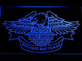Harley Davidson Not Fast But Class LED Sign - Blue - TheLedHeroes
