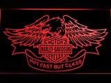 Harley Davidson Not Fast But Class LED Neon Sign Electrical - Red - TheLedHeroes