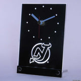 New Jersey Devils Desk LED Clock - White - TheLedHeroes