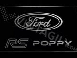 Ford RS Poppy LED Neon Sign USB - White - TheLedHeroes