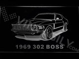Ford 302 Boss 1969 LED Neon Sign Electrical - White - TheLedHeroes