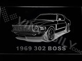 Ford 302 Boss 1969 LED Neon Sign USB - White - TheLedHeroes
