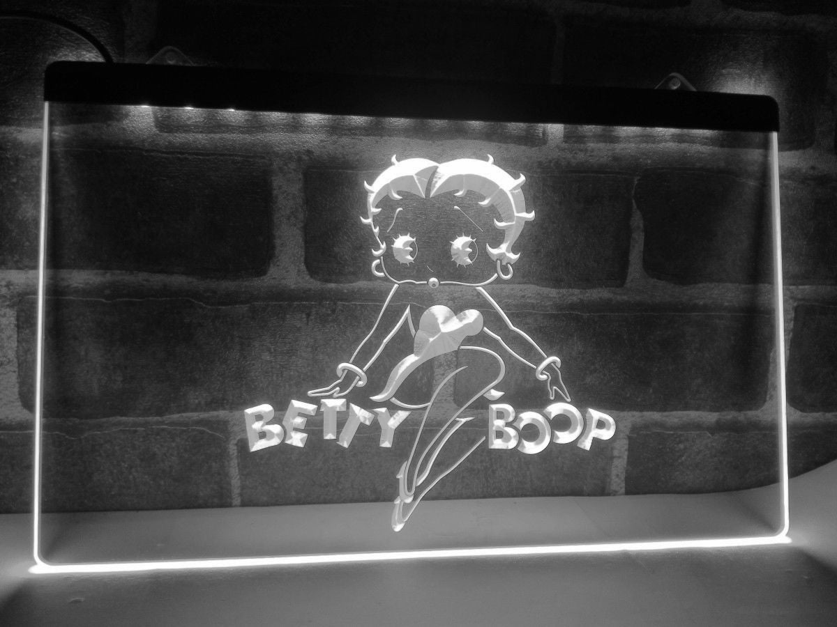 FREE Betty Boop LED Sign Red / Normal Size (12x8in) / Default (USB ...