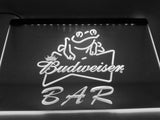 Budweiser Frog Bar LED Neon Sign USB - White - TheLedHeroes