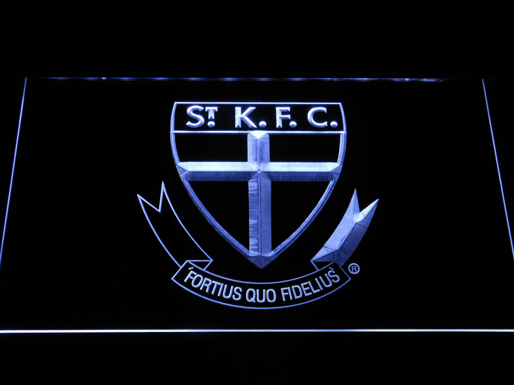 St Kilda Football Club LED Neon Sign USB - White - TheLedHeroes