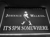 Johnnie Walker It's 5pm Somewhere LED Neon Sign Electrical - White - TheLedHeroes