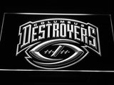 Columbus Destroyers  LED Neon Sign USB - White - TheLedHeroes